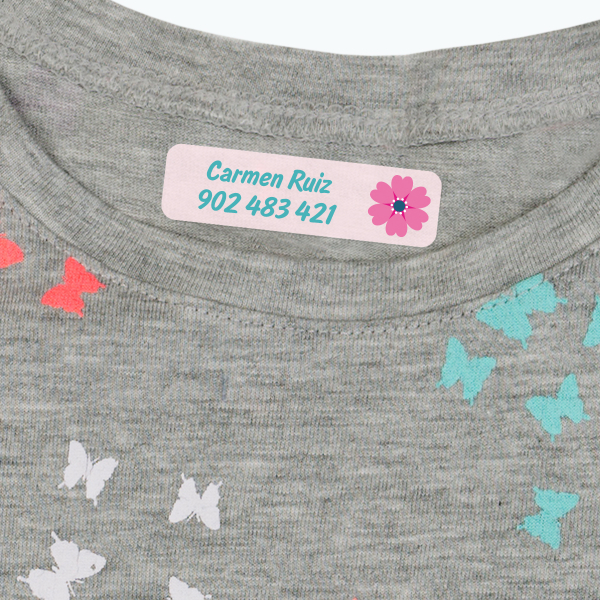 100 etiquetas termoadhesivas de tela para ropa, etiquetas de ropa  personalizadas, lavables para niños, etiquetas con nombre personalizadas  para ropa