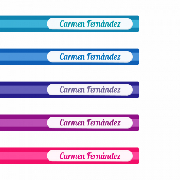 Etiquetas personalizadas redondas – Pegatinas con nombre redondas para  marcar las cosas del colegio o guardería