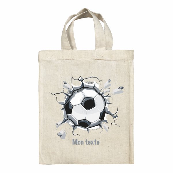 Bolsa tote bag infantil personalizable para fiambrera - bento - fiambrera con diseño de balón de fútbol