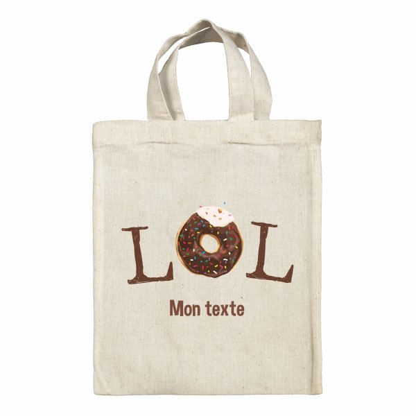 Bolsa tote bag infantil personalizable para fiambrera - bento - fiambrera con diseño de LOL