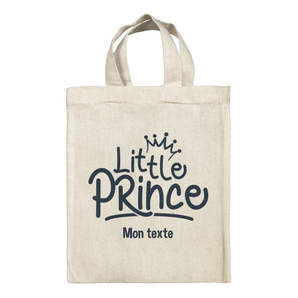 Bolsa tote bag infantil personalizable para fiambrera - bento - fiambrera con diseño de principito