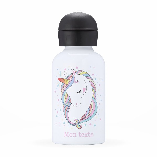 Botella isotérmica personalizada para niños con diseño de unicornio dormido