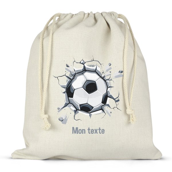 Mochila saco de cuerdas personalizable para la fiambrera - bento - fiambrera con diseño de balón de fútbol