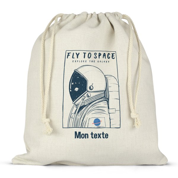 Mochila saco de cuerdas personalizable para la fiambrera - bento - fiambrera con diseño de Fly to space