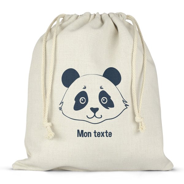 Mochila saco de cuerdas personalizable para la fiambrera - bento - fiambrera con diseño de panda